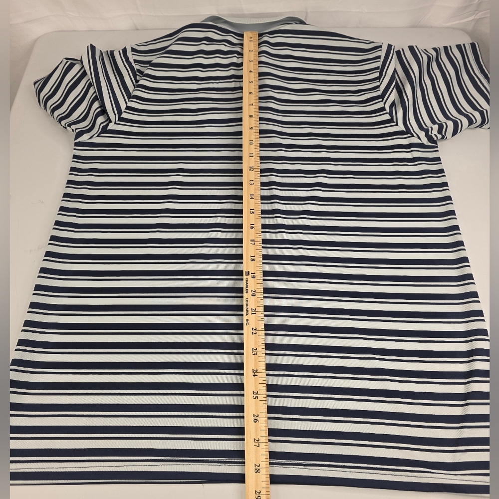 Majestic Minnesota Twins Polo XL Blue Gray Striped Baseball Twin Cities CK-3283 - Picture 6 of 7